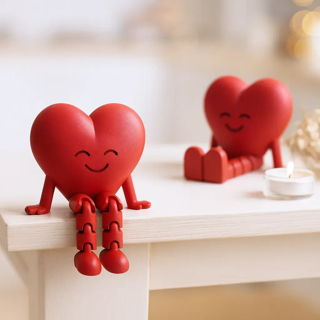 Home Decorations & Ornaments STL Descarga - Happy Heart Flexi
