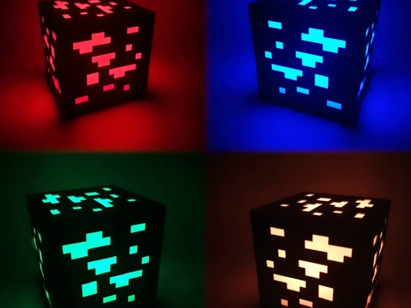 Lampe Minerai Minecraft 120 mm — Kit RGBW 16 couleurs KC007