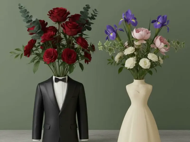 Romantic Couple Vase Set – Bride & Groom 3D Printable STL