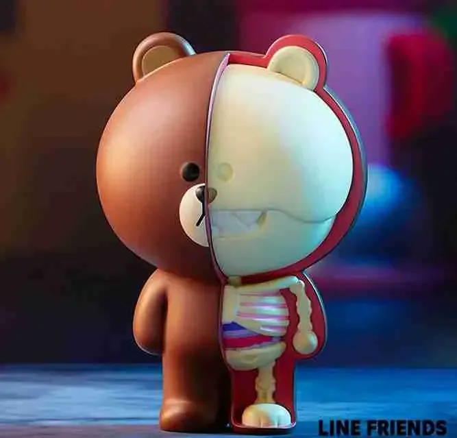 XXRAY PLUS BROWN  LINE FRIENDS  Art Toy Fan Art