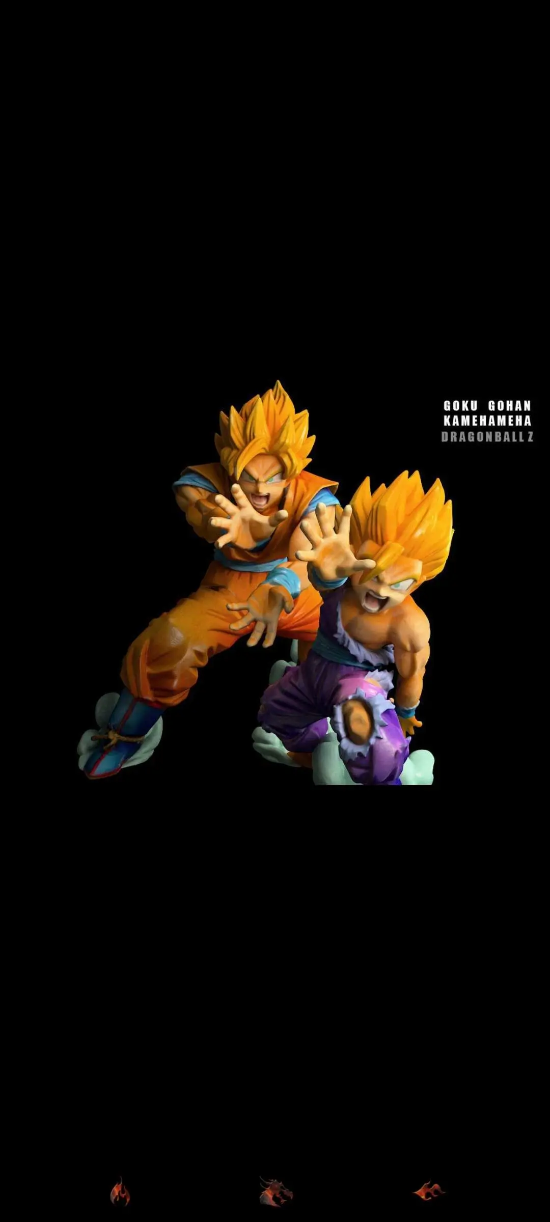 goku gohan kamehameha père et fils