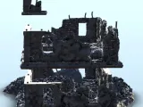 Ruined urban building 10 - WW2 Terrain scenery diaroma-2