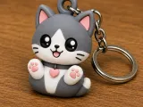 Kawaii Kitten Keychain-0