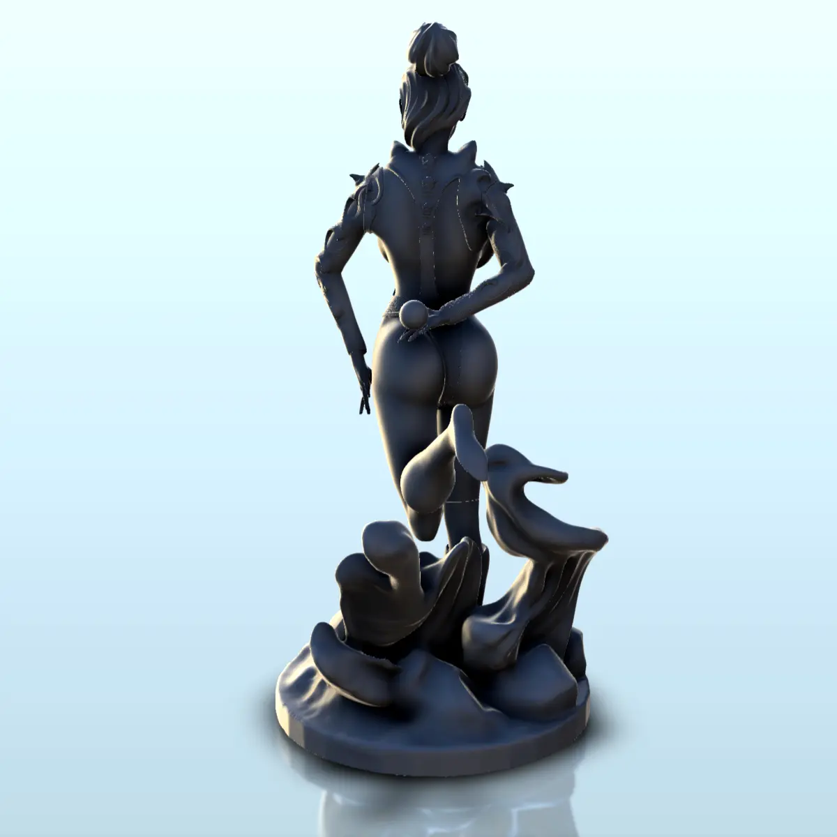 Sexy woman running on the waves (21) - miniatures figure sce