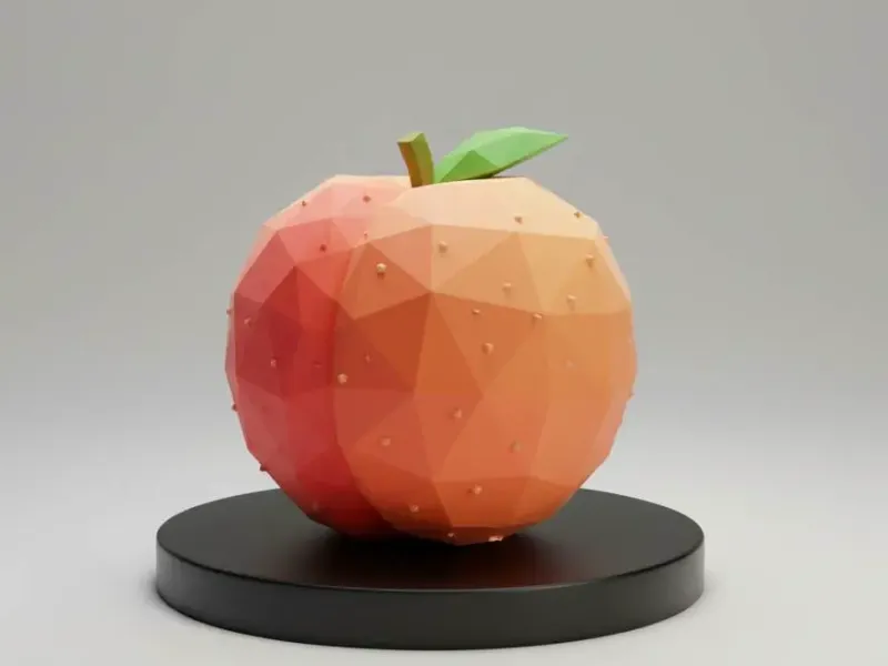 Peach Poly Deco Art