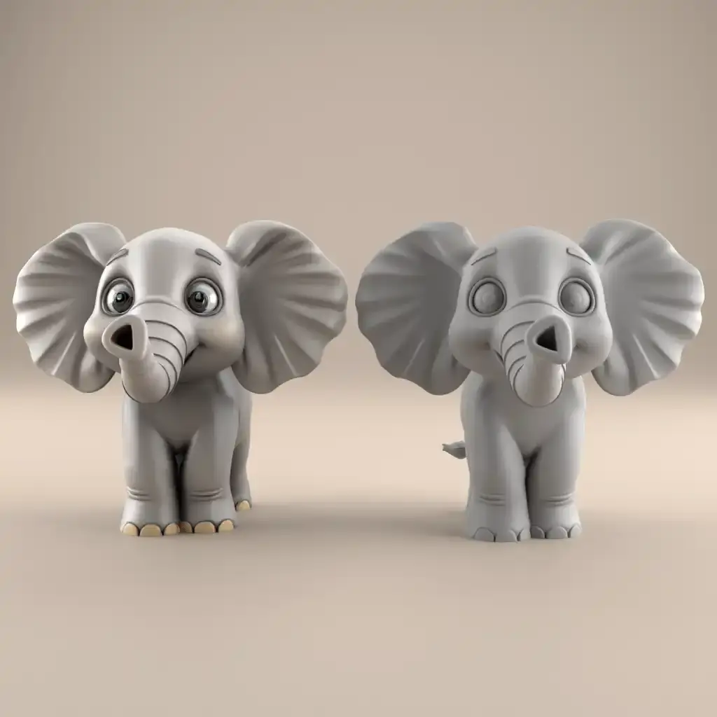 Other STL Download - Cute 3D Elephant STL File for Fun Decorby HIve