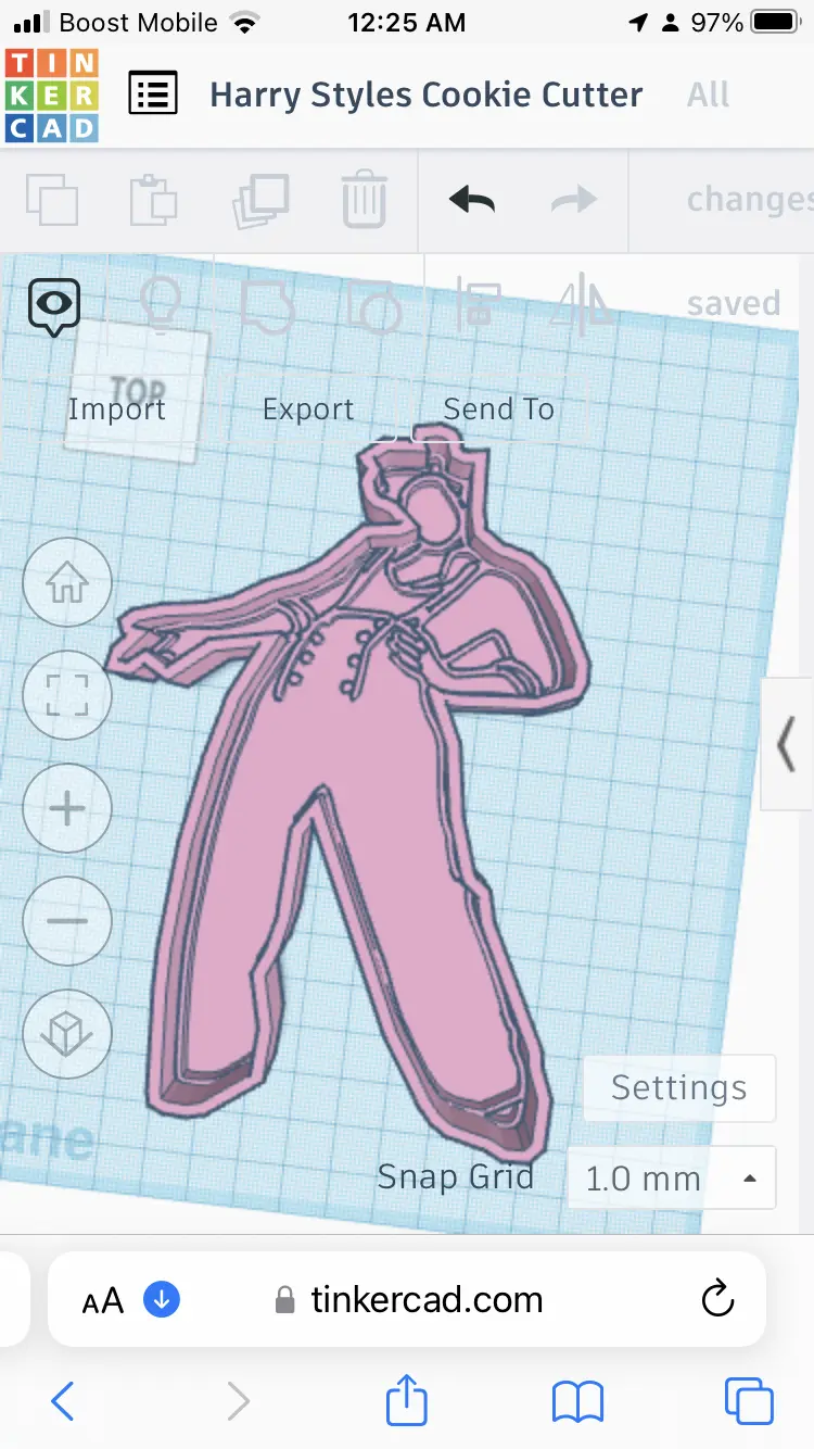 Harry Styles Cookie Cutter and Stamp