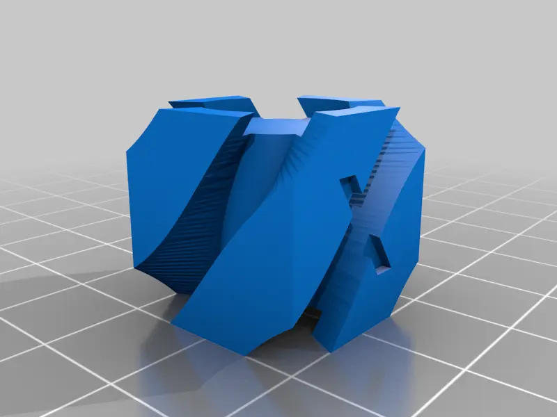 Cubos de calibración XYZ de dos colores trenzados 