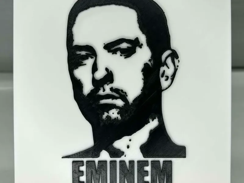 EMINEM portrait svg 150mm tile