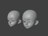 BJD head cute doll face happy and unhappy-1