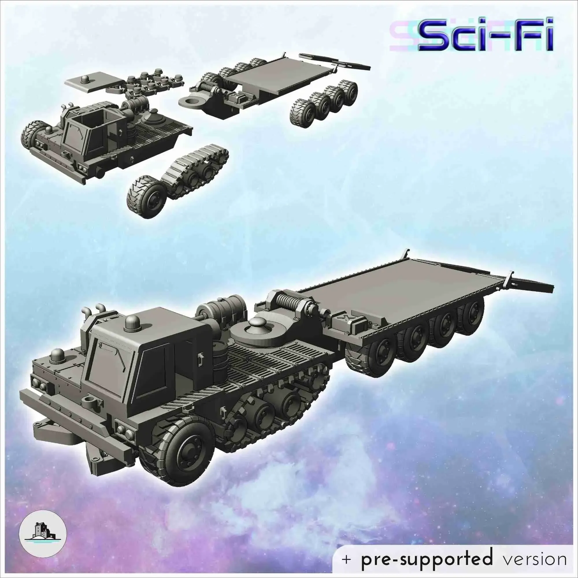 Sci-Fi trucks pack No. 1 - miniatures warhammer 40k 40000 te
