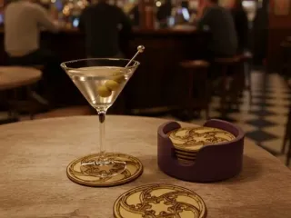 GOTHIC COASTERS AND HOLDER (VERSION 5)