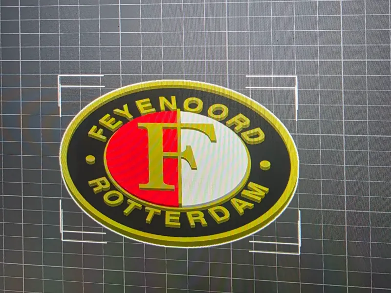 Feyenoord multicolor logo 3d