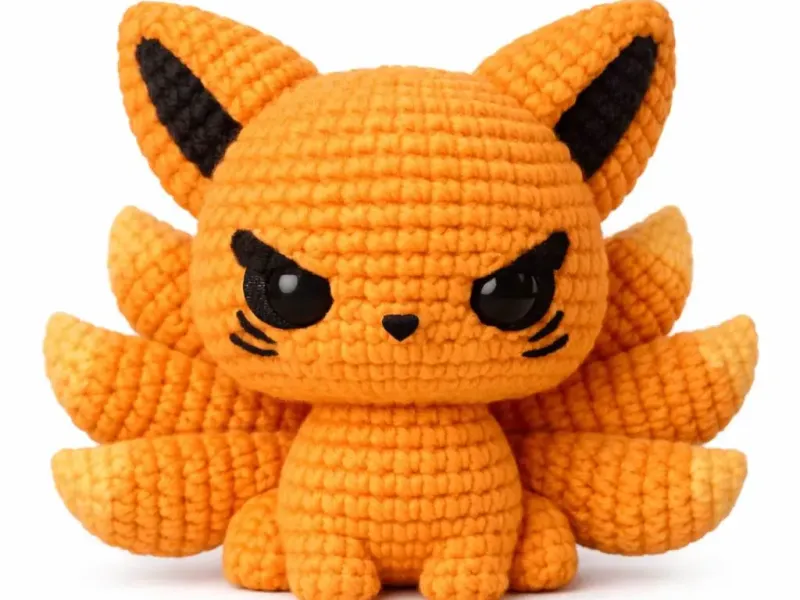 Kurama Häkel-Stil STL – Vom Neunschwänzigen Fuchs Amigurumi inspiriert