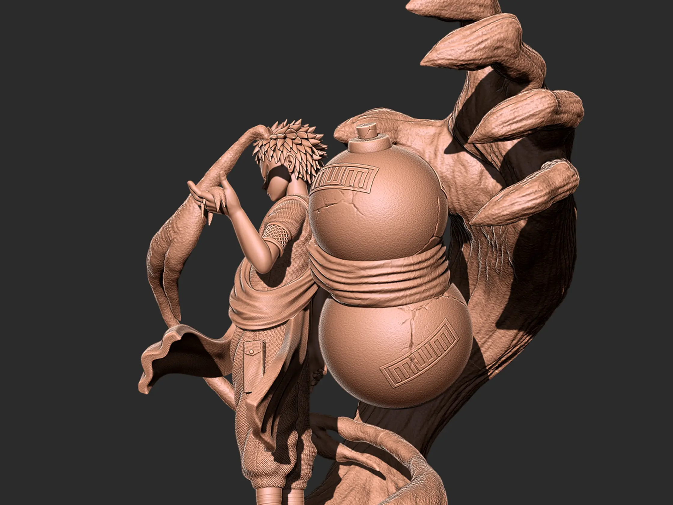 Gaara - Naruto modèle imprimé en 3D