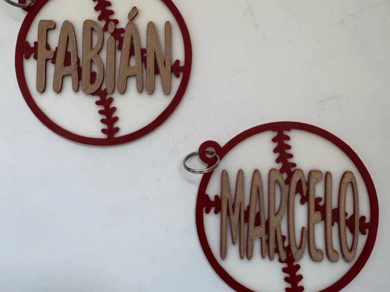 Personalisierter Baseball-Taschenanhänger