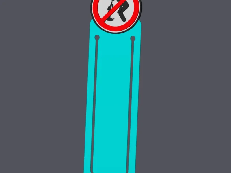 Vomit Forbidden v2 - Traffic Sign - Bookmark