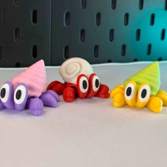 Шарнирный рак-отшельник - Игрушки и игры - PLA - изделие 3D-печати - фото 4