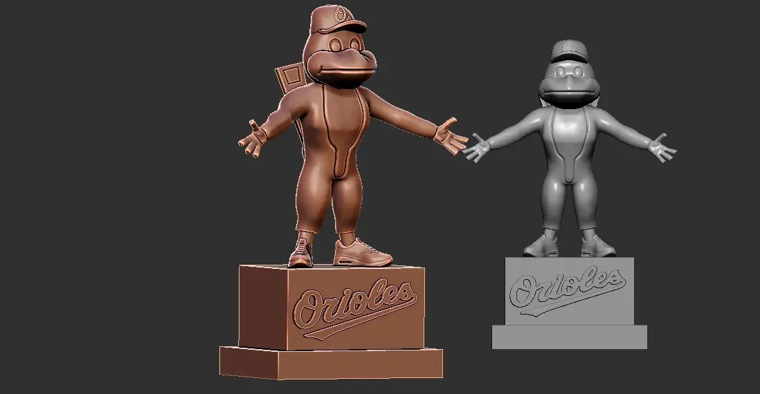 MLB - BALTIMORE ORIOLES BASEBALL MASCOT STATUE - DECOR