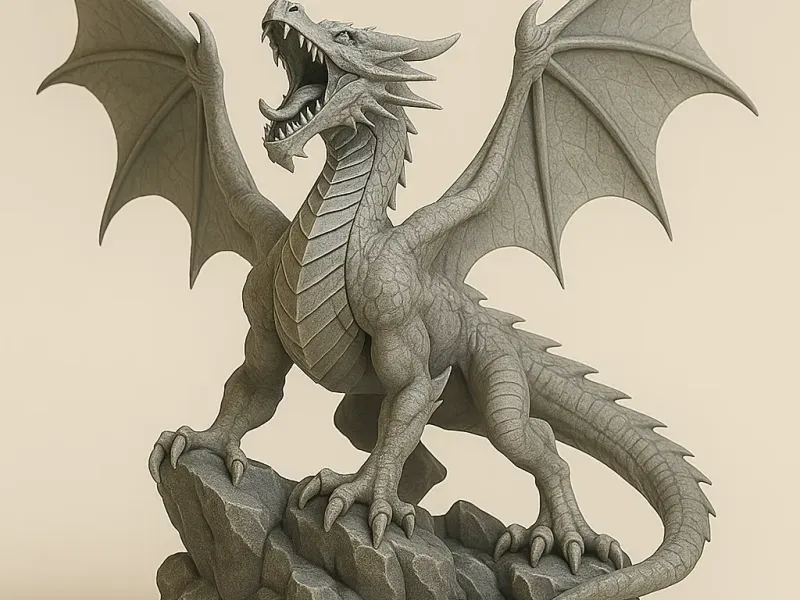 Dragão na pedra