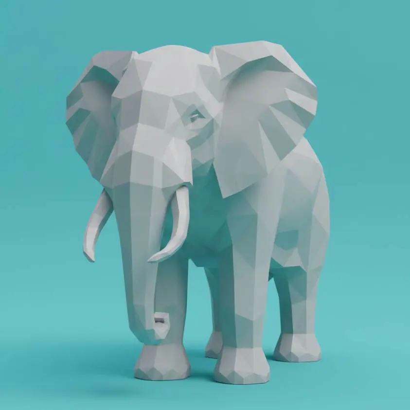 #07 | elephant lowpoly