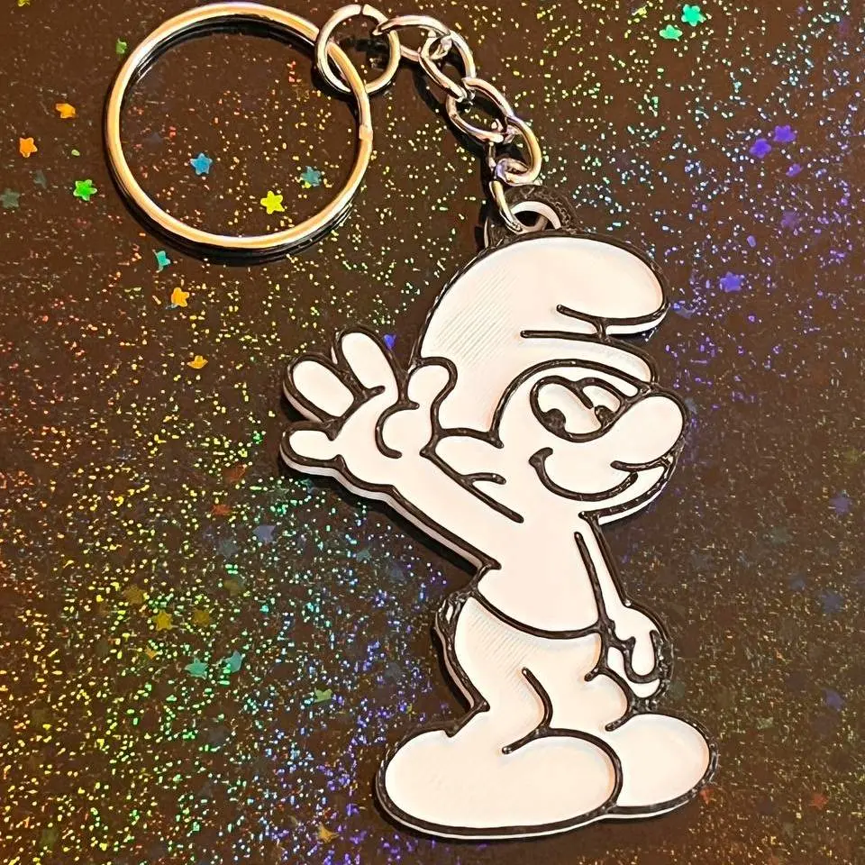 3D Printer Files | 3MF File | Keychain Hello Smurf