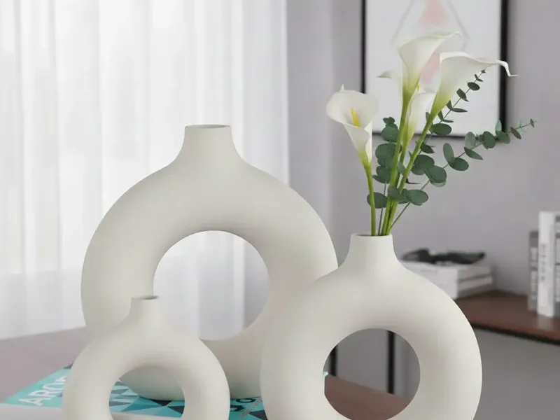 Set floreros minimalistas aro