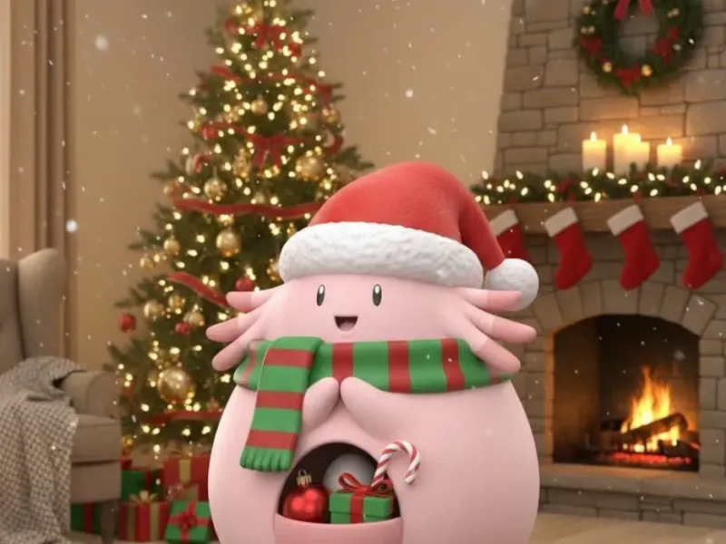 Festive Chansey Pokémon 3D Model