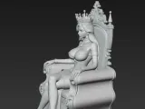 the queen, sitting on the throne-3