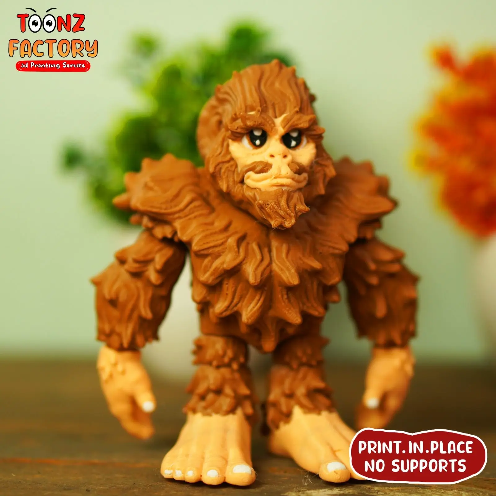 PRINT-IN-PLACE CUTE BIGFOOT ARTICULATED