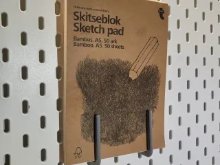Notehook - smart notebook holder for IKEA SKADIS pegboard