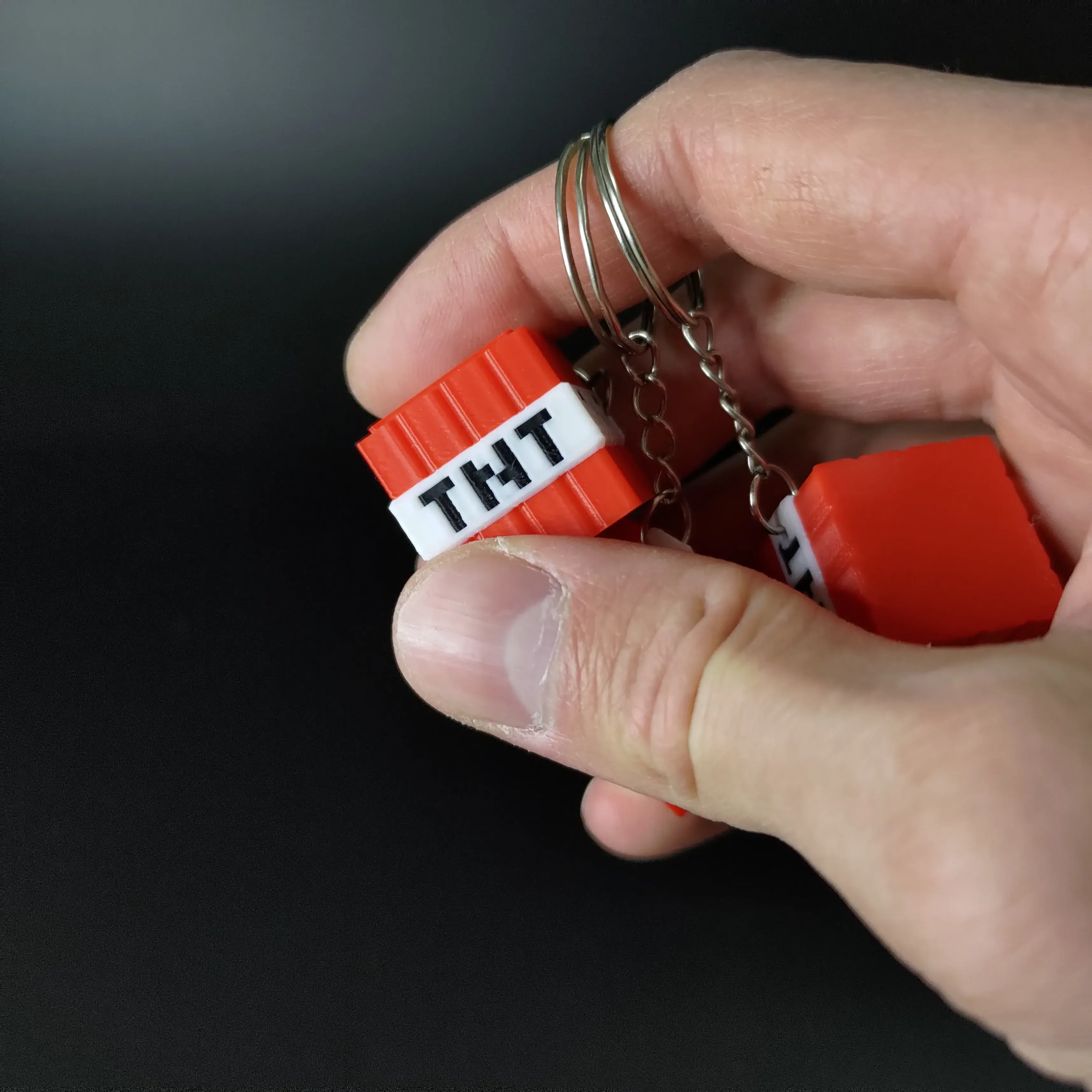MINECRAFT TNT KEYCHAIN