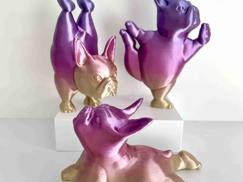 BOSTON TERRIER YOGA POSE SET DE 3