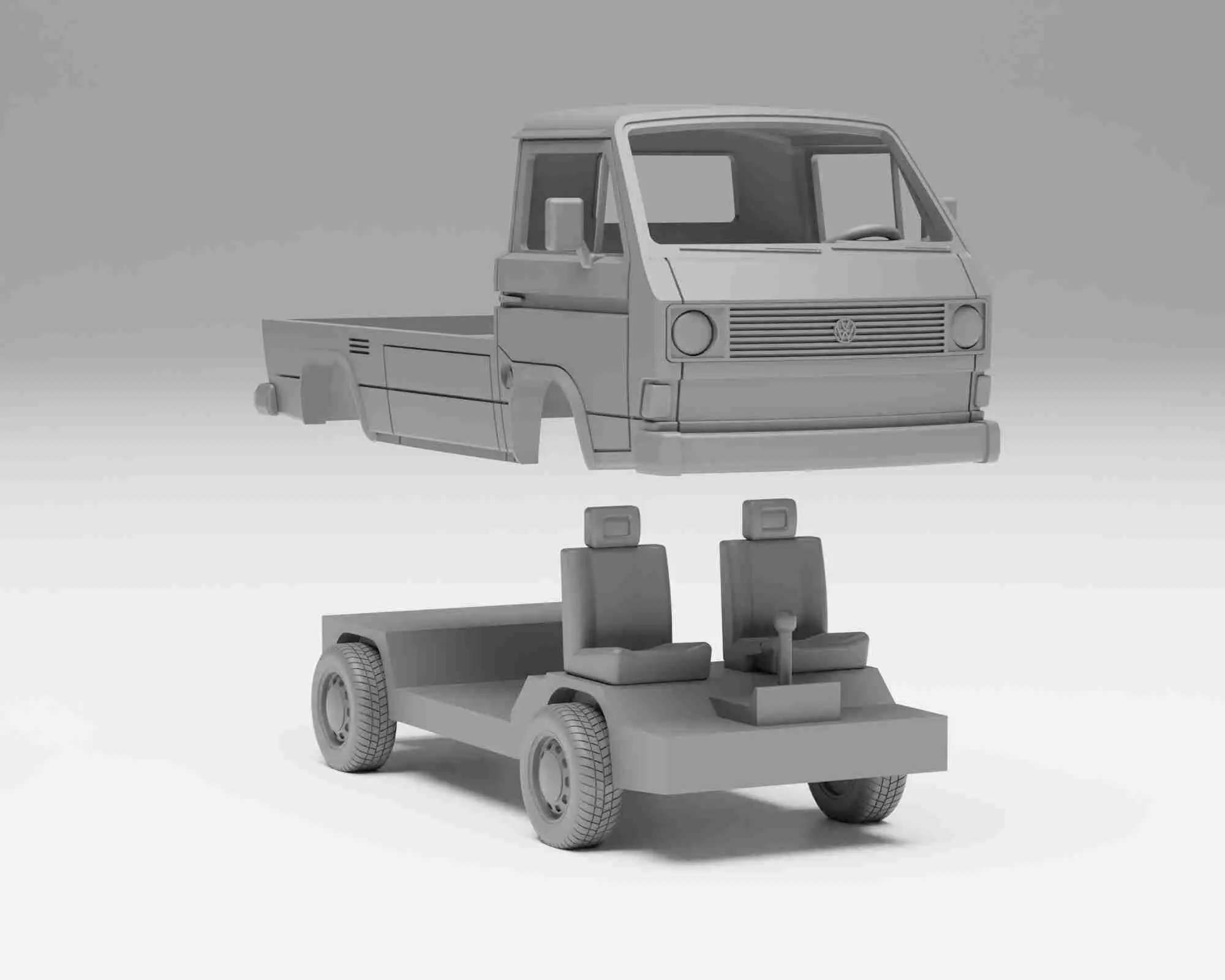 VW T3 Doka - Échelle H0 de la maquette