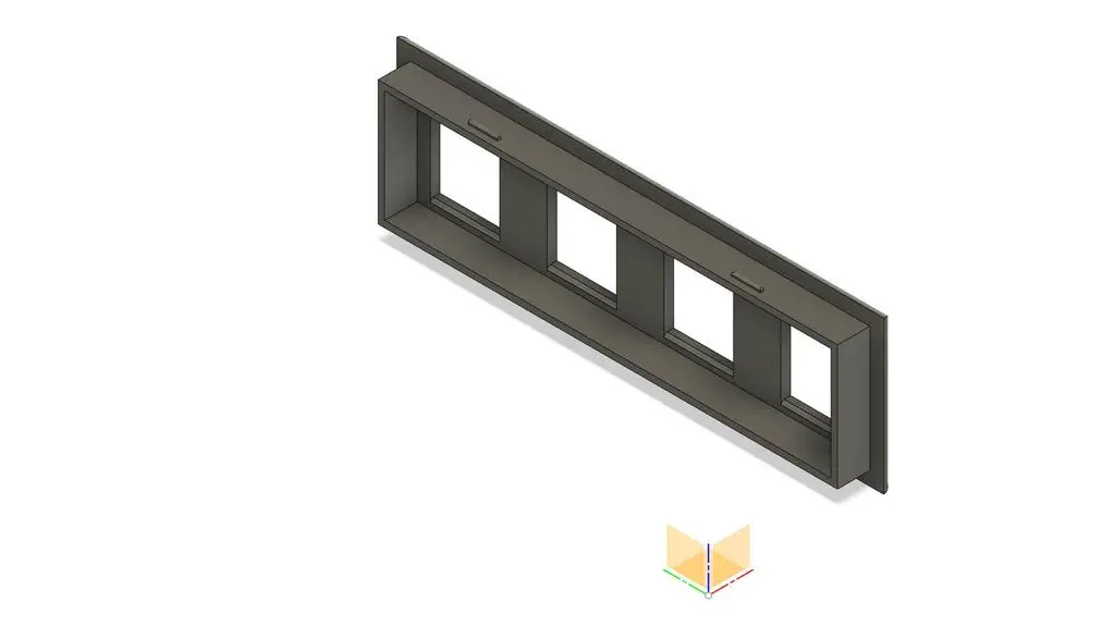 Backbox and Faceplate for 4 x KCD4 toggle switches