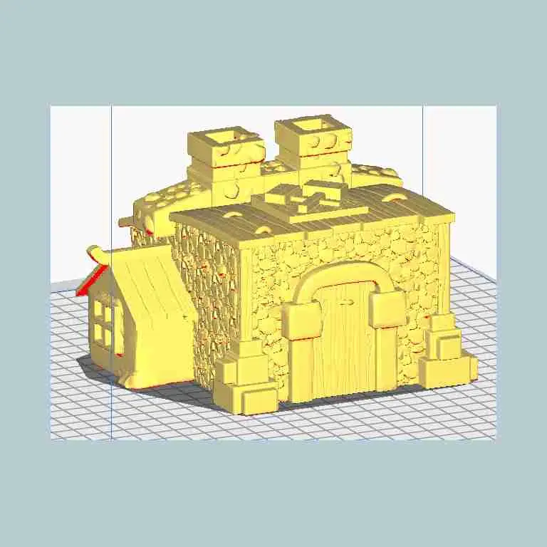 Fantasy city Hall - miniatures warhammer terrain scenery tab