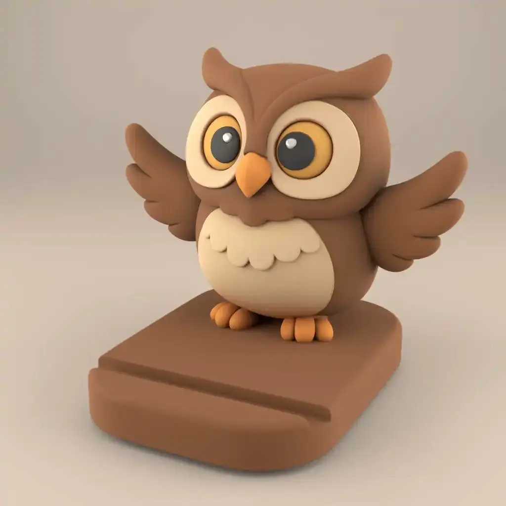 Cute Owl Mobile Phone Stand STL File