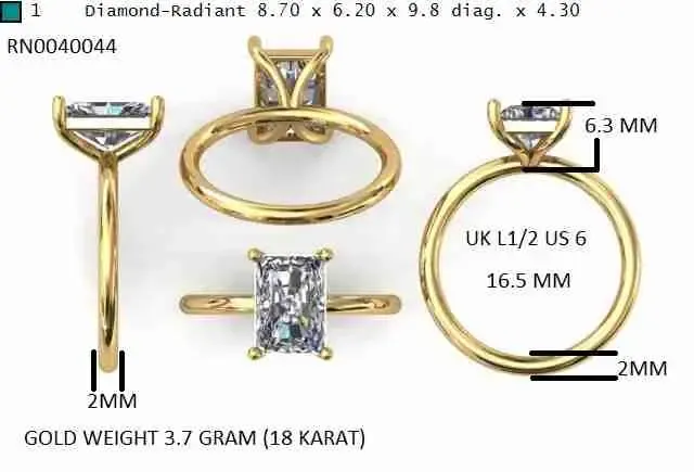 RADIANT DIAMOND RING