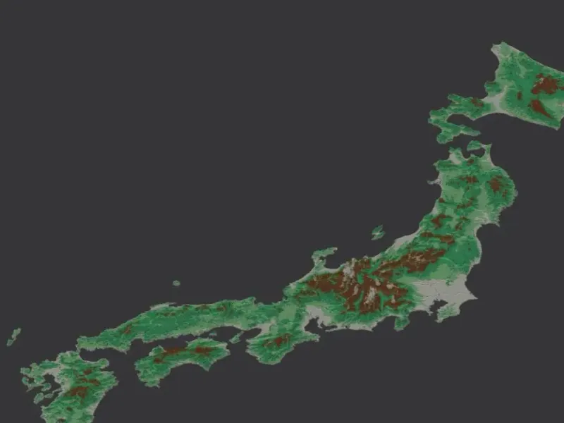 Prefectures of Japan. 3D Map puzzle (46-piece)