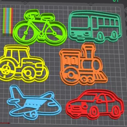 3D Printer Files | 3MF File | vehicles Cookie Cutter Set – 3D Printable ...