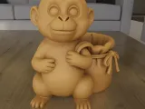 Monkey Planter STL Cute Container 3D Print Model-5