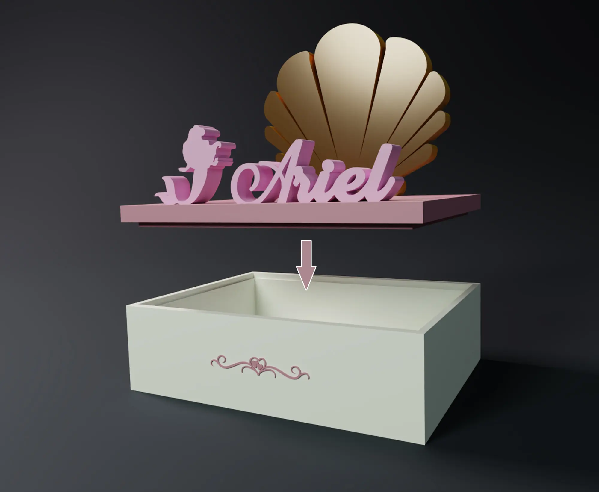 Other STL Download - DISNEY PRINCESS ARIEL BOXby César_Cruz