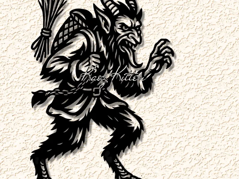 evil santa krampus for bad kids wall art home decor