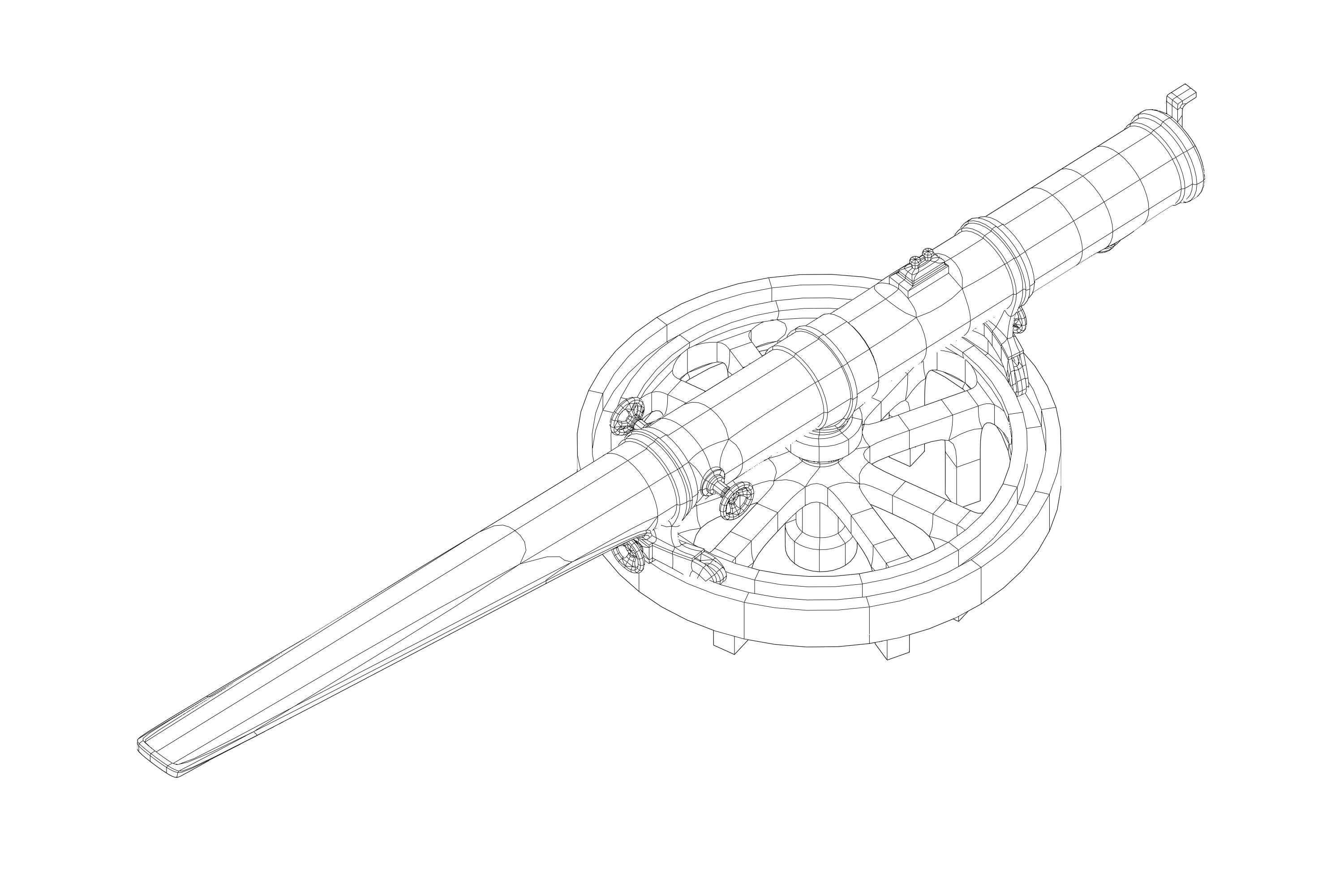 French torpedo tube from the beginning of the 20th century