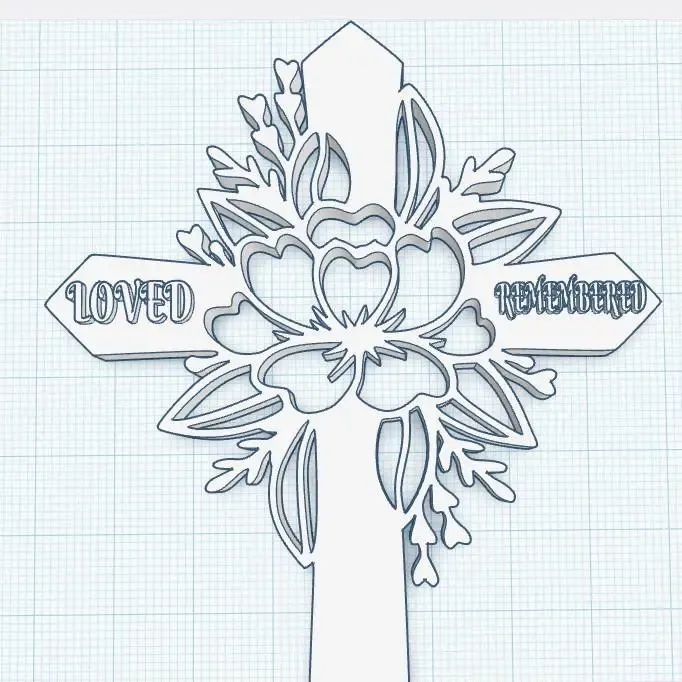 FLORAL MEMORIAL CROSS