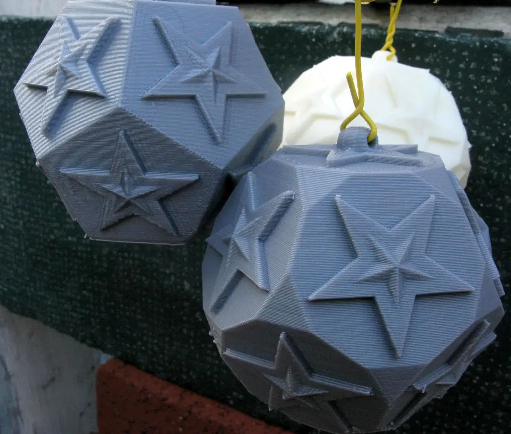  Decorated Dodecahedrons as Ornaments 