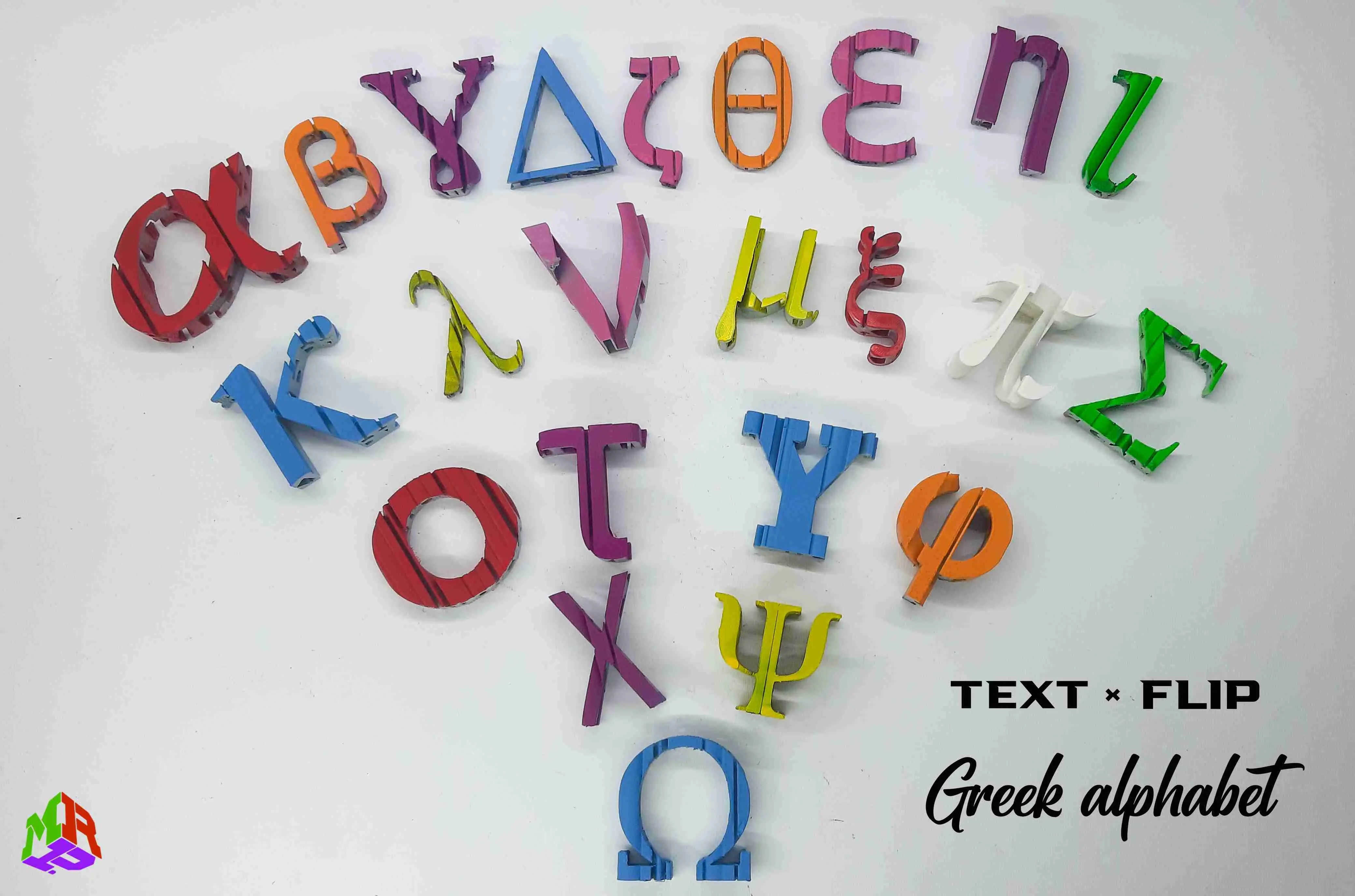 Text Flip - Greek alphabet pack 3