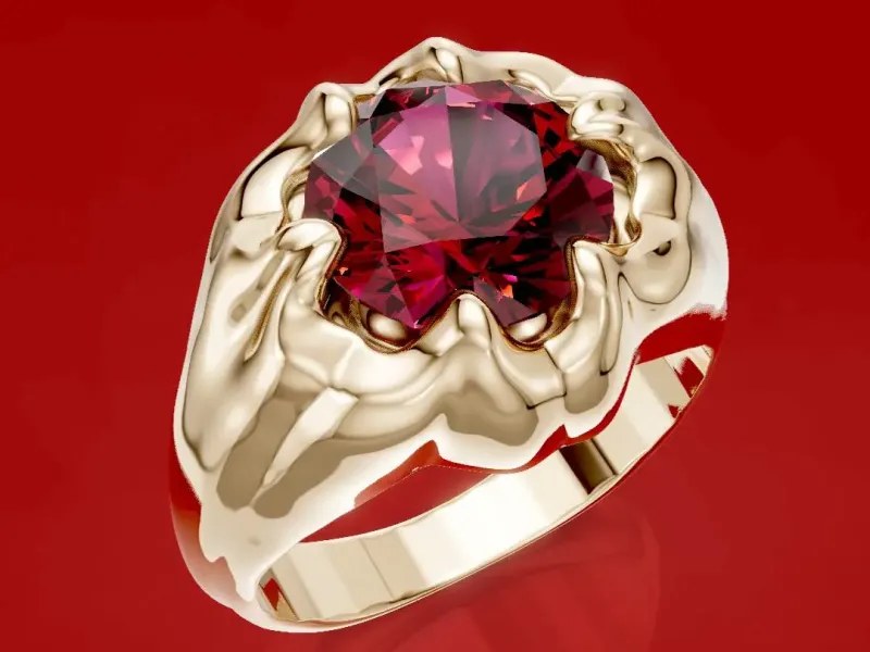 Round Brilliant Flower Ring