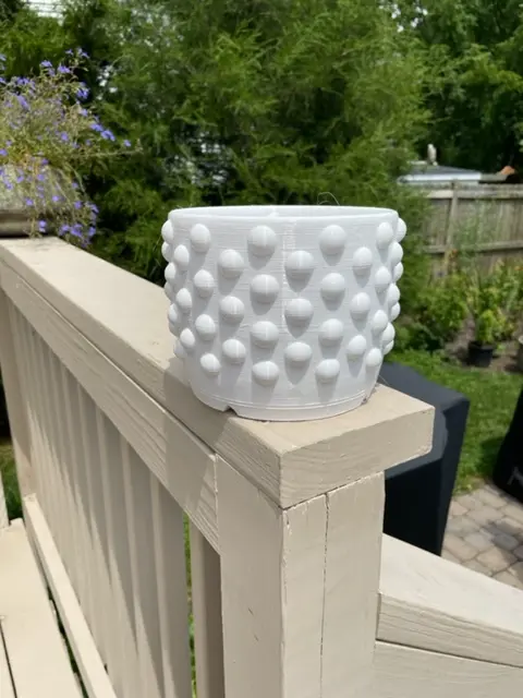 Planter with Dot Pattern