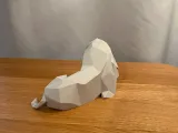 Low Poly Lion Statue-2